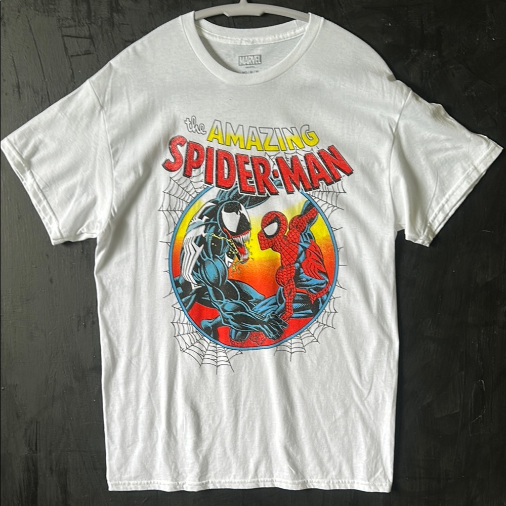 Marvel White Spider-Man T-Shirt with Red and Blue Graphic